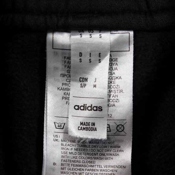 Adidas Joggers Womens Small Black Tapered Fleece Stripe - Picture 4 of 7
